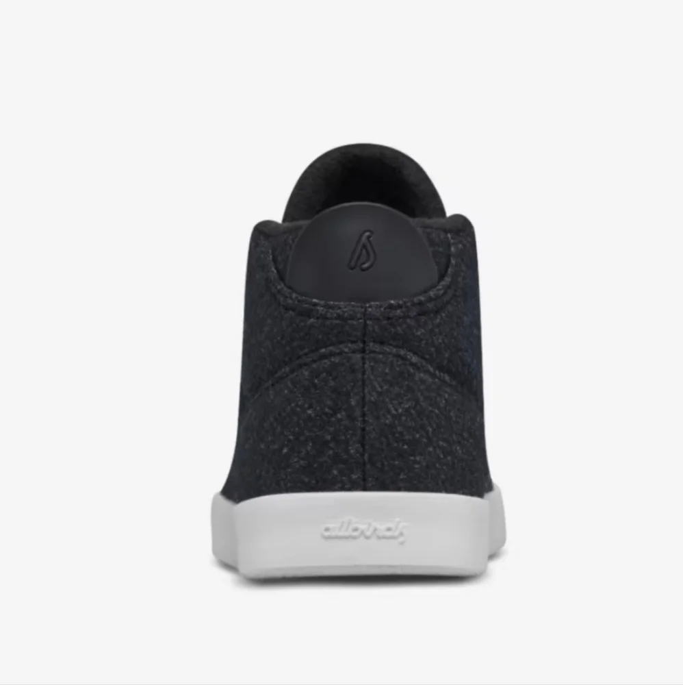 Allbirds Mens Wool Piper Mid Black Fashion Sneaker Size 9
